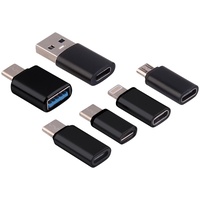 Callstel 6-teiliges USB-Adapter-Set, OTG-USB, Lightning, 60 Watt PD (USB-C auf USB-A 3.0 OTG-Adapter, Micro-USB-Stecker, Apple iPhone Ladekabel)