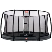 Berg Toys Trampolin InGround Champion 380 cm inkl. Sicherheitsnetz Deluxe Grau