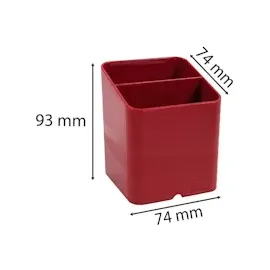 Exacompta 67718D Polystyrol Rot 7,4 x 7,4 x 9,3 cm 10 Stück