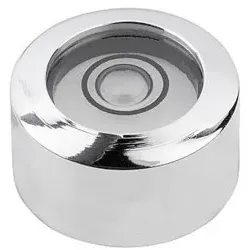 DOSENLIBELLE ZYLINDRISCH, FORM:B MIT GEWINDEZAPFEN D4=M04, D1=14, H=7,5, EMPFINDLICHKEIT 30', MESSING,