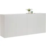hom'in Sideboard 180 x 80 x 42 cm Weiß