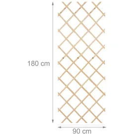 Relaxdays Rankgitter ausziehbar 180 x 90 cm Braun