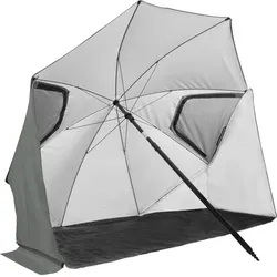 Strandschirm Premium – Windschutz – 225 cm – Grau grau 2-3 PERSONEN