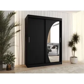 Mirjan24 Schwebetürenschrank Wika 150 x 0 x 0 cm Schwarz