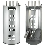 Spetebo Kaminbesteck 5-teilig Metall 0,66 m Schwarz