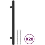 vidaXL Möbelgriffe 20 Stk. Schwarz 160 Mm Edelstahl Vidaxl