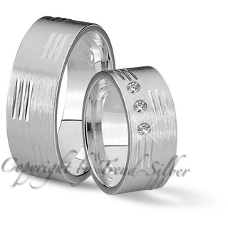 Trauringe123 Trauring Hochzeitsringe Trauringe Partnerringe 925er Silber mit Stein, J49 65