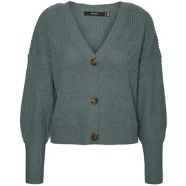 Vero Moda VMLEA LS V-Neck Cuff Cardigan Balsam Grün XS