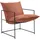 [en.casa] Sessel Utsjoki Textil 61 x 90 x 70 cm Schwarz/Orange mit Kissen