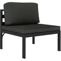 vidaXL Modular-Sofa-Mittelteil mit Kissen Aluminium Anthrazit
