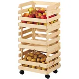 KESPER Kartoffel- & Obsthorde 3 tlg., FSC®-zertifiziertem Kiefernholz