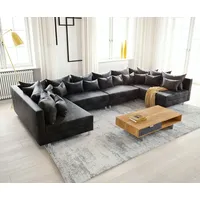 DELIFE Wohnlandschaft Clovis XL Anthrazit Antik Optik Modulsofa, Design Wohnlandschaften, Couch Loft, Modulsofa, modular