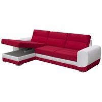 JVmoebel Ecksofa, Sofa Schlafsofa Designer Sofa mit Bettfunktion + Bettkasten rot