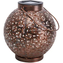 Näve 2er-Set LED Deko-Solarleuchte l/b: 18cm bronze