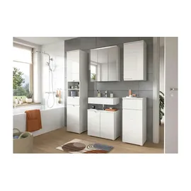 xonox.home Solero Hochschrank 38 x 193 cm Weiß Hochglanz MDF/Spanplatte