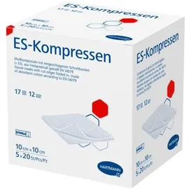 hartmann h Hartmann ES-Kompressen 10 x 10 cm, 12-fach, steril 5 x 20 Stück)