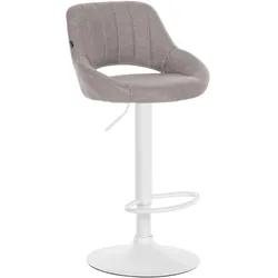 CLP Barhocker Milet Stoff grau/weiß
