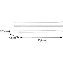 Forte Einlegeboden 3 tlg. Set 82,9 cm x 42 cm x 2,2 cm