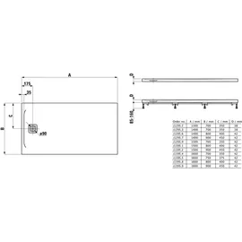 Laufen PRO Duschwanne, 1500x800x42mm, H2139510000001,