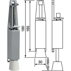 Türfeststeller 5200 -  silber lackiert