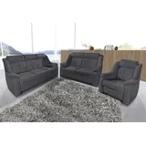 sit&more Polstergarnitur 3-2-1 Mikrofaser 3-Sitzer + 2-Sitzer + Sessel Grau