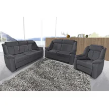 sit&more Polstergarnitur 3-2-1 Mikrofaser 3-Sitzer + 2-Sitzer + Sessel Grau
