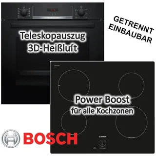 Bosch Herdset Bosch Backofen Teleskopauszug mit Induktionskochfeld - autark, 60 cm neu