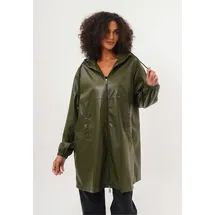 Freshlions Outdoorjacke "Gillian", Damen, Gr. S, grün (khaki), 100% Polyester, unifarben, normal, Jacken Outdoorjacke, aus stylishem Kunstleder