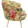 Kare Relaxsessel WATERLILY Polyester 85 x 77 x 78 cm Gelb mit Blumenmotiv