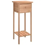 vidaXL Beistelltisch mit Schublade 25x25x60 cm Massivholz Nussbaum