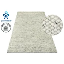 OTTO home Wollteppich OTTO HOME "Wolly, Wolle" Gr. 8, beige (naturgrau), B:300cm H:14mm L:400cm, Wolle, Teppiche, handgewebt, Handweb Teppiche, Wohnzimmer, Schlafzimmer, Esszimmer