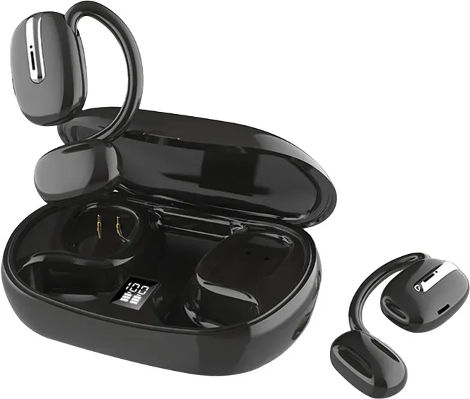 VoxorAI V90 Ohrhörer, Sport-Ohrhörer, Bluetooth-Ohrhörer mit KI-Übersetzung unterstützen die Echtzeitübersetzung von 150 Sprachen und eignen sich für Studium, Reisen und Geschäftsreisen.