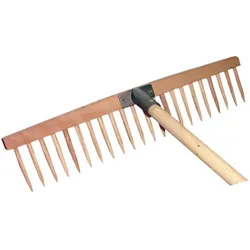 Holzrechen mit Stiel
