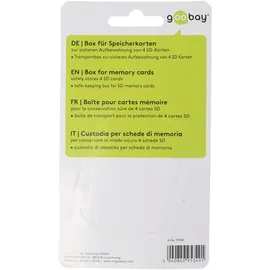 goobay Aufbewahrungsbox für bis zu 4x SD Speicherkarten