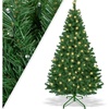 KESSER® Weihnachtsbaum künstlich mit LED 210cm mit 720 Spitzen, Tannenbaum künstlich Edeltanne Schnellaufbau inkl. Christbaum-Ständer, Weihnachtsdeko - grün 2,1m