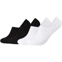 4er Pack camano Online comfort Füßlinge 0800 - black white 35-38