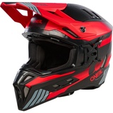 O'Neal EX-SRS Hitch Motocross Helm, schwarz-grau-rot, Größe M