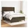 vidaXL Boxspringbett mit Matratze Dunkelbraun 180x200 cm Stoff
