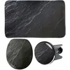 Badaccessoire-Set SANILO Granit, schwarz, Holz, Badaccessoires-Sets