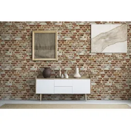 A.S. Création Vliestapete Backsteine Rot Orange