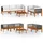 vidaXL Garten-Lounge-Set 6-tlg. cremefarbenes Holz Akazie