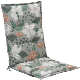 GO-DE Gartenstuhlauflage 108 x 50 cm grün weiß 1 St.