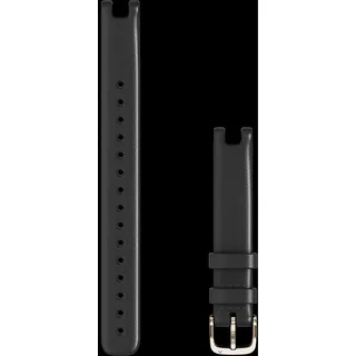 Garmin Lily Armband 14 mm Leder Schwarz/Cremegold 120 bis 195 mm