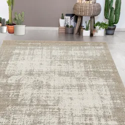 Teppich ANDIAMO "Campos", beige, B:200cm H:10mm L:290cm, Polypropylen (PP), Teppiche, Kurzflor, modernes Design, Wohnzimmer