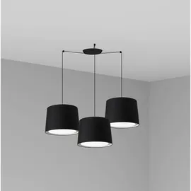 FARO Conga 3-flg. 3xE27 15 W  Durchmesser  Schwarz/Stahl