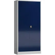 Classix Stahlschrank X-530341 enzianblau, lichtgrau 92,0 x 42,0 x 194,5 cm, aufgebaut