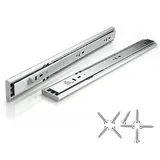 4 Paar (8 Stück) Schubladenschienen 400 mm (16 Inch) Schubladen Schienensystem mit Vollauszug und Softclose Genommen.Haushalts-Schubladen, Robuste Schubladengleiter.