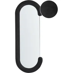 Wandspiegel LOCHES 54 cm 158 cm Samtstoff Schwarz