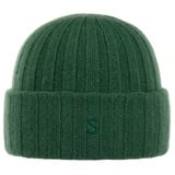 Stetson Strickmütze Beanie aus 100% Kaschmir mit Umschlag grün