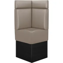 Gastro Eckbank | Taupe | B:H 60 x 158 cm | Glatt | Leder | Bistro Eckbank